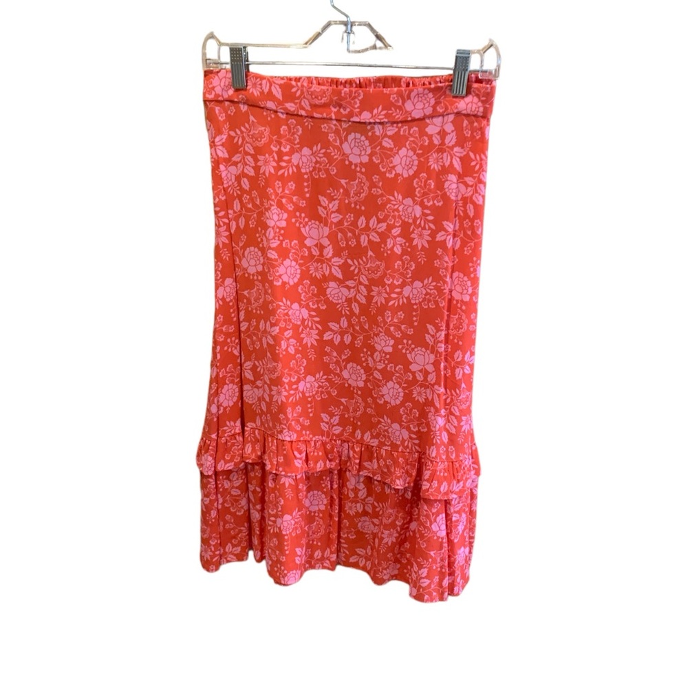 Talbots Ruffle Tiered Skirt-Bicolor Blossoms